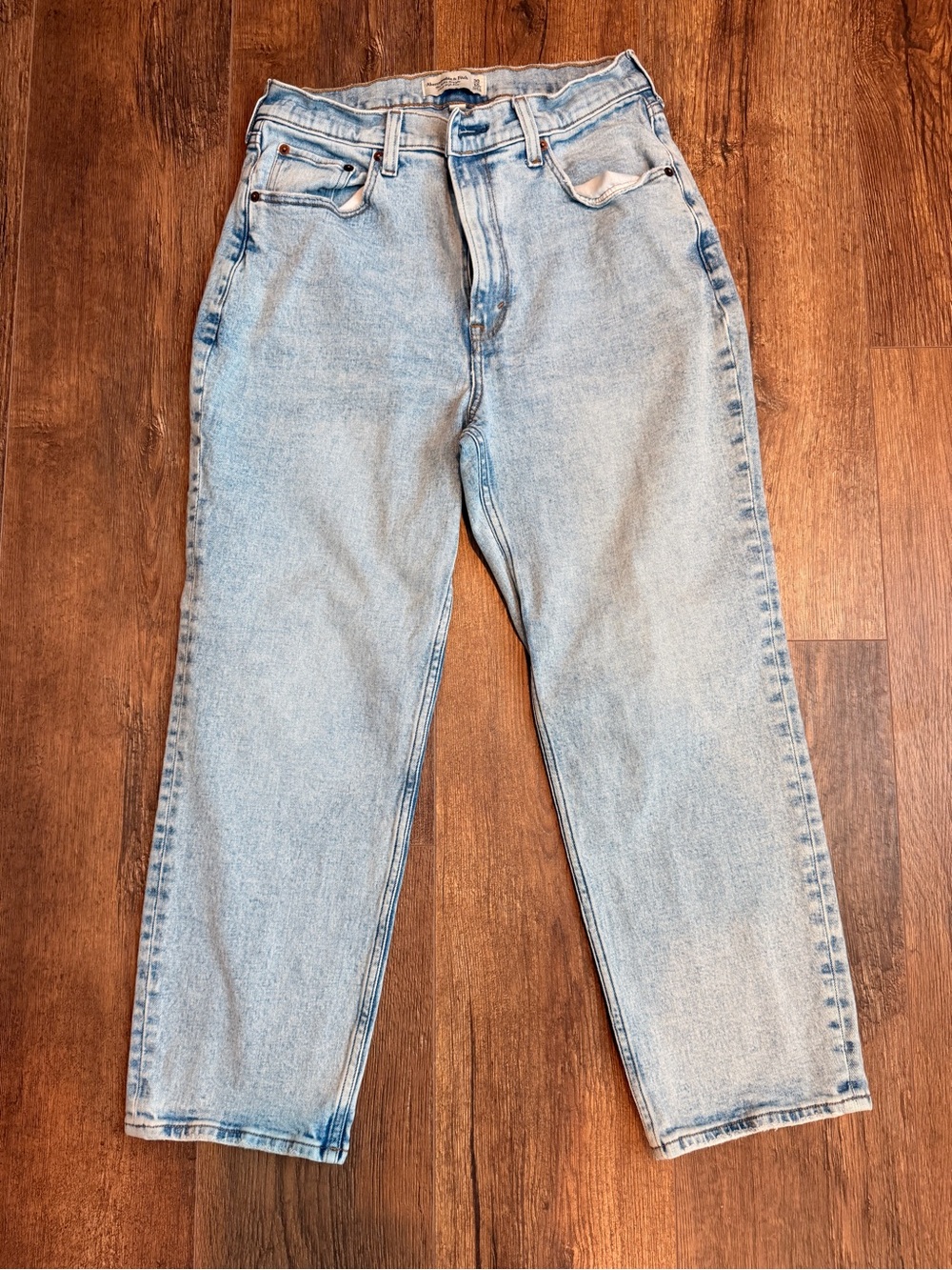 Light Wash Relaxed Straight Jeans
